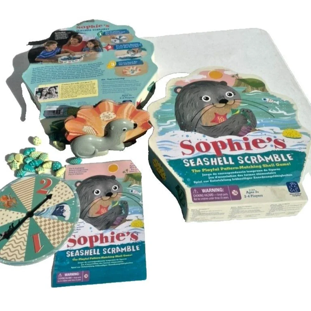 Educational Insights Sophie's Seashell Scramble Kids Game | 2-4 players Complete